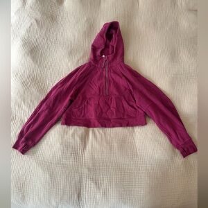 Lululemon Scuba Oversized Half-Zip Hoodie Burgundy